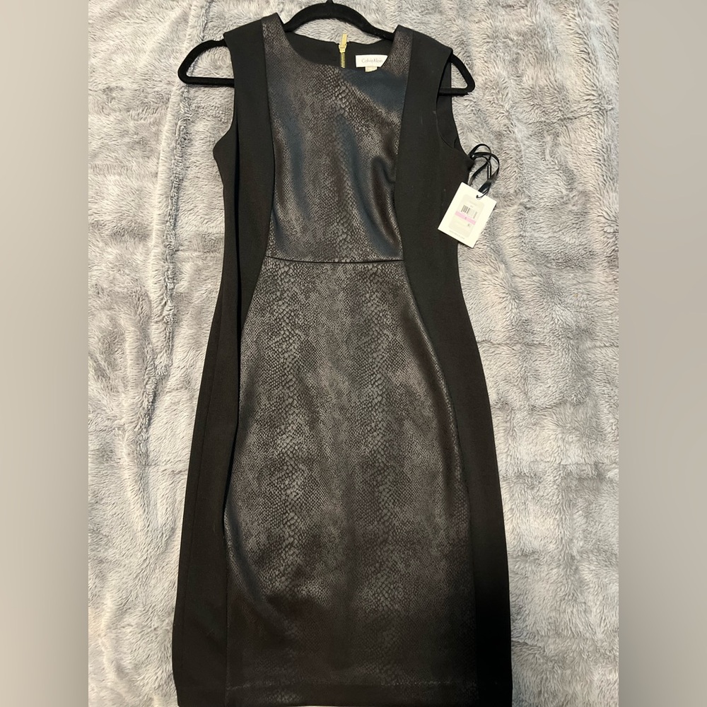 Calvin Klein Black Snake Print Dress